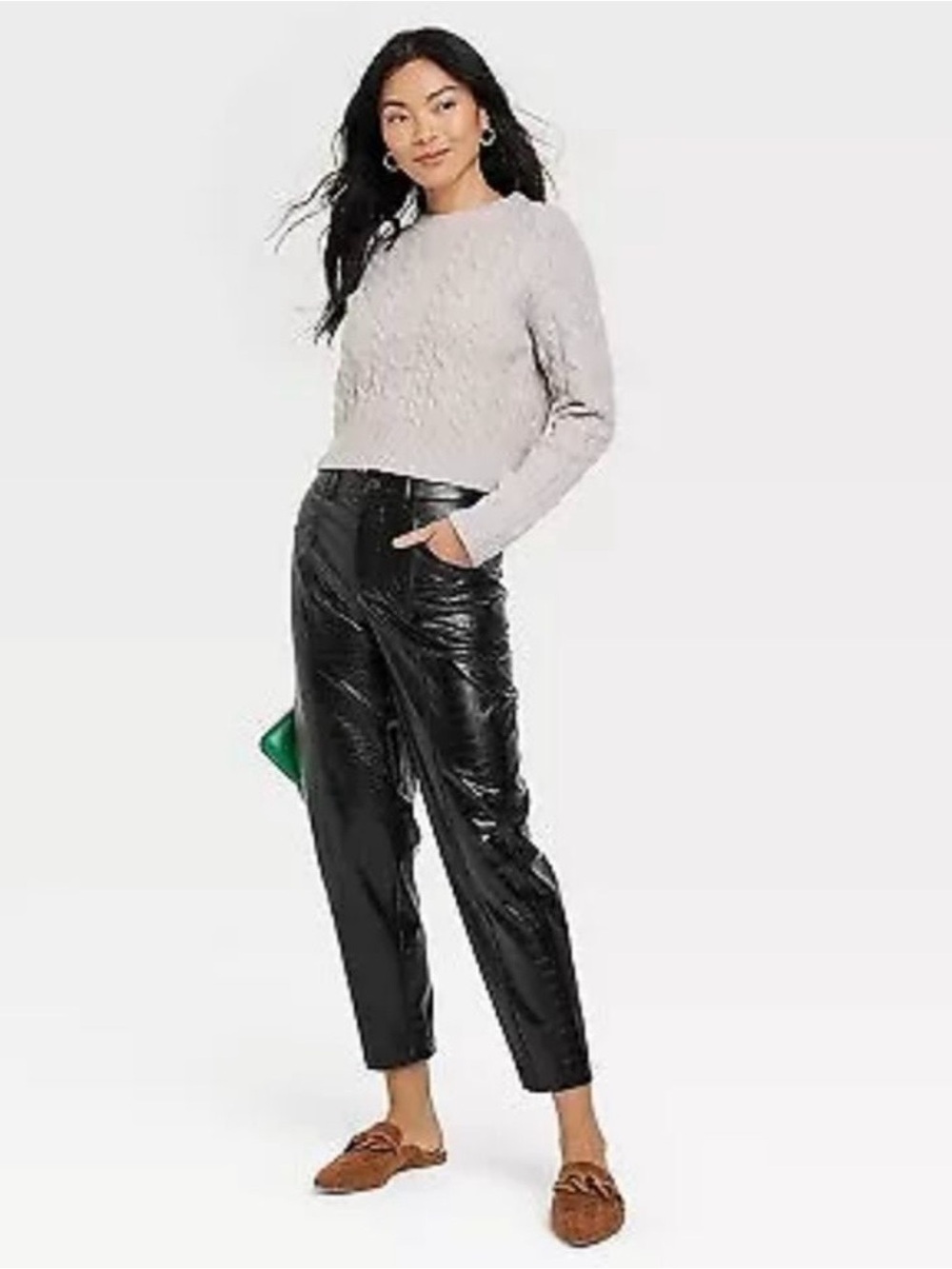 A New Day Faux leather Croc pattern pants